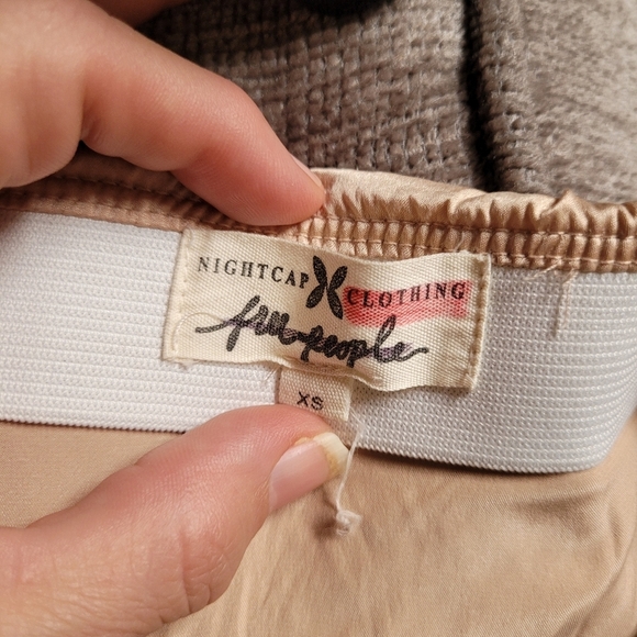 Free People Nightcap Gold Silk Waterfall Skirt - Picture 3 of 4